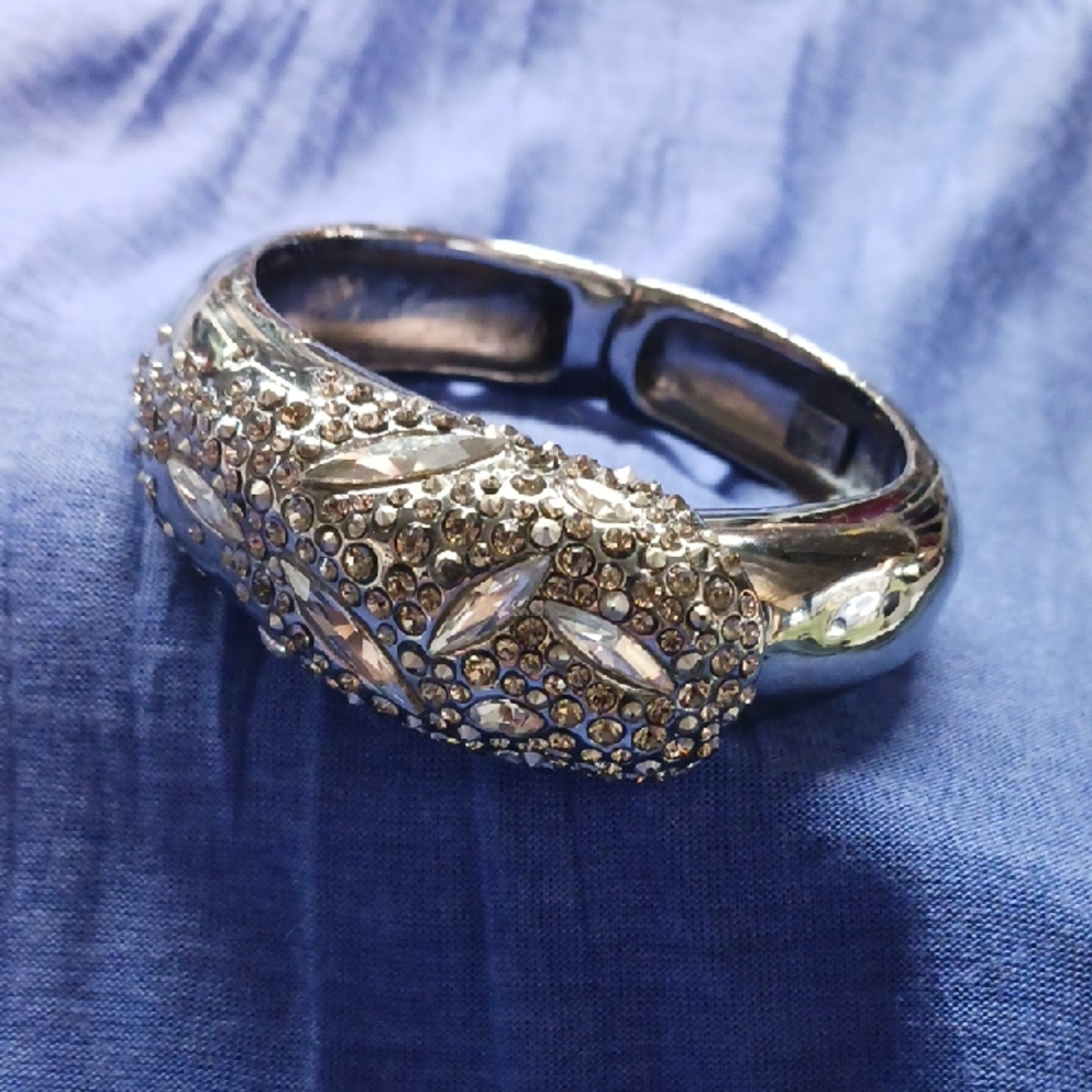 Alexis Bittar Pave Crystal Hinge Bracelet.
